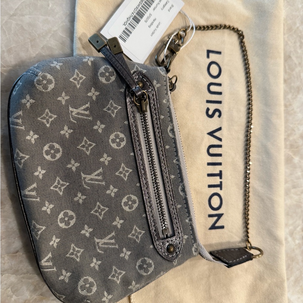 Louis Vuitton Gray Monogram Chain Pouch